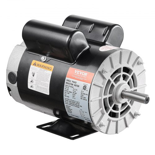 VEVOR 5HP SPL Air Compressor Electric Motor, 230V 17.6Amps, 56 Frame 3450RPM, 5-8" Keyed Shaft, 1.88" Shaft Length, CW-CCW Rotation (Factory Setting i