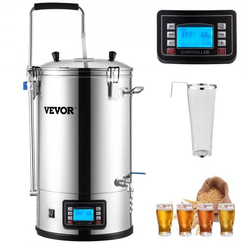 VEVOR Home Beer Brewing Machine Grain Brewing System w- Circulating Pump 8 Gal