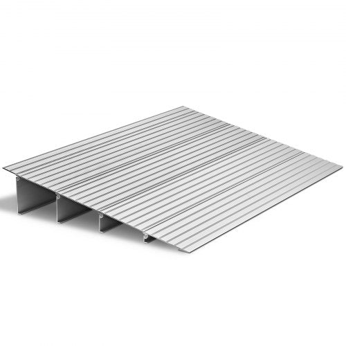 VEVOR Door Threshold Ramp, 4 inch Rise, Aluminum Alloy Threshold Ramp Rated 800 lbs Load Capacity, Handicap Ramps for Home Steps for Wheelchair, Scoot