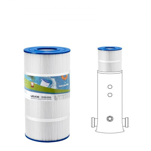 VEVOR Pool Filter Cartridge, 90 Sq. Ft Spa Hot Tub Filter Cartridge Replacement, Compatible with Hayward C900, Hayward CX900RE, Secure for Kids & Pet,