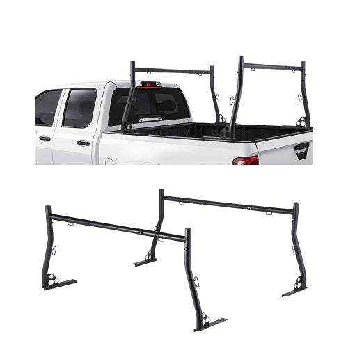 VEVOR Truck Ladder Rack, 49-73 in Width, Extendable Universal Cargo Rack, Heavy Duty Steel with 800 lbs Static Load Capacity, Ideal for Canoes, Surfbo