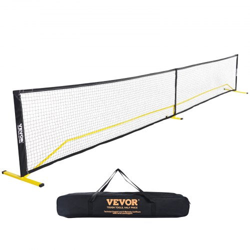 VEVOR Portable Pickleball Net System, 22FT Regulation Size Net, Weather Resistant Steady Metal Frame & Strong PE Net, Outdoor Game Sports Net with Car
