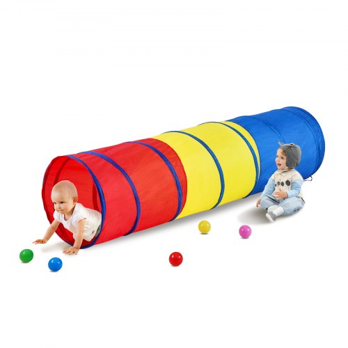 VEVOR Kids Play Tunnel Tent for Toddlers, Colorful Pop Up Crawl Tunnel Toy for Baby or Pet, Collapsible Gift for Boy and Girl Play Tunnel Indoor and O