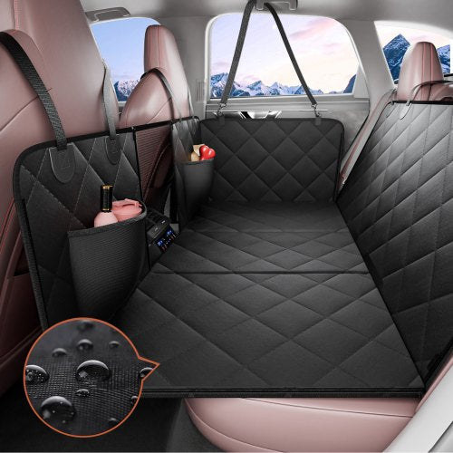 VEVOR Back Seat Extender for Dogs,Dog Hammock for Car Back seat, Dog Car Seat Cover with Hard Bottom Dog Car Seat Bed 53"x24.8" ,Supports 350lb with M