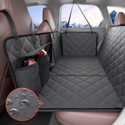 VEVOR Back Seat Extender for Dogs,Dog Hammock for Car Back seat,Waterproof Hard Bottom Dog Car Seat Cover for Back Seat 54"x24",Supports 400lbs with M