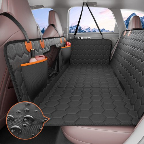 VEVOR Back Seat Extender, Dog Car Seat Cover for Back Seat Bed with Mesh Window and Storage Pocket, Supports 350lbs Dog Hammock for Car Dog Car Bed 54