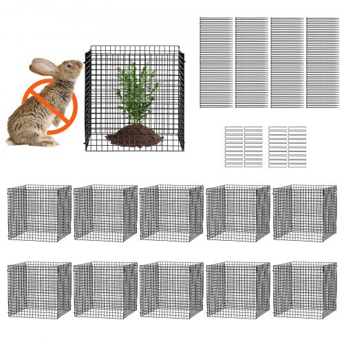 VEVOR 10 Pack Plant Protector from Animals, 12'' x 12''  Chicken Wire Plant Protector, Plant Cages for Outdoor Plants, Flowers & Vegetables, Keeps Bun