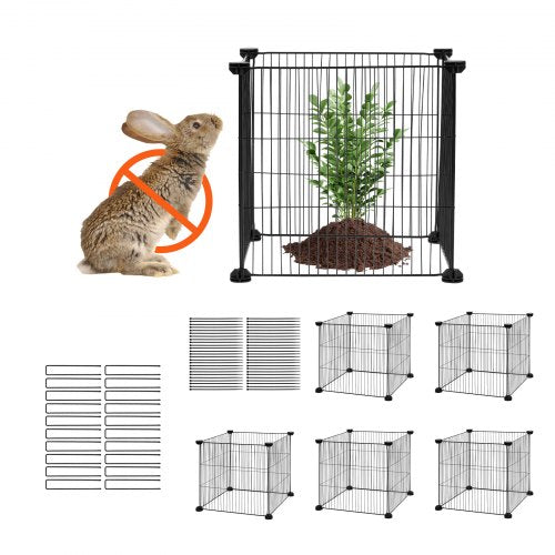VEVOR 5 Pack Plant Protector from Animals, 390 mm x 390 mm Chicken Wire Plant Protector, Plant Cages for Outdoor Plants, Flowers & Vegetables, Keeps B
