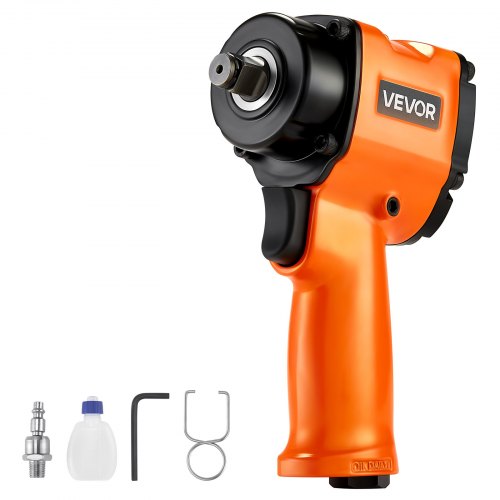 VEVOR 1-2-Inch Air Impact Wrench, Up to 738 ft-lbs Nut-busting Torque, Stubby Size & Lightweight Pneumatic Impact Gun for Auto Repairs and Maintenance
