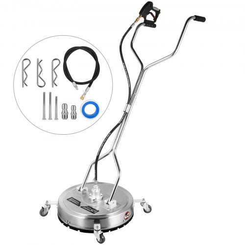 VEVOR Surface Cleaner 21 Inch Pressure Flat Surface Cleaning 4000 PSI Max Working Pressure Flat Surface Cleaner Stainless Steel Rotating Surface Clean