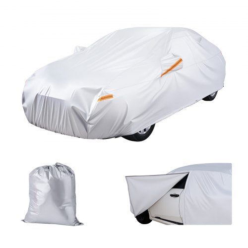 VEVOR Car Cover, Car Cover Waterproof for Mid Size European Sedan Cars Models, Custom-fit All Weather Sun Rain Wind Dust Snow Protection Full Exterior