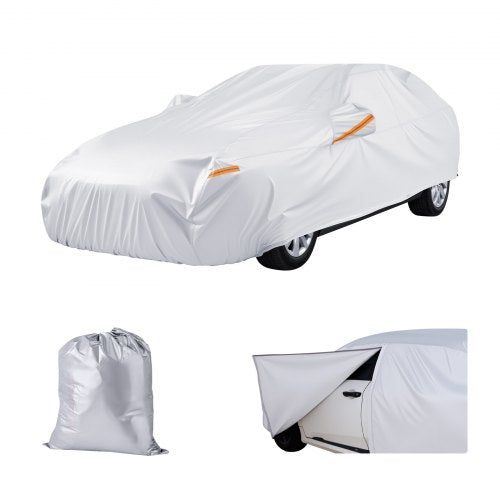 VEVOR Car Cover, Car Cover Waterproof for Full Size European Sedan Cars Models, Custom-fit All Weather Sun Rain Wind Dust Snow Protection Full Exterio