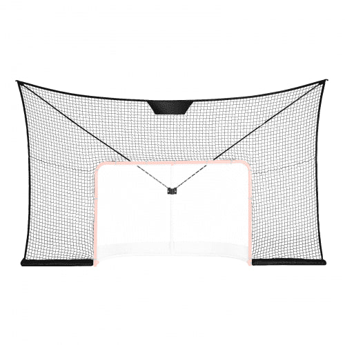 VEVOR Hockey Goal Backstop Net, Street Hockey Sports Backstop Netting,  Portable Indoor Outdoor Hockey Training Net, 12x7 FT Large Size Target Net, Ea