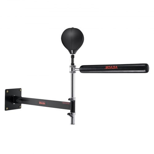 VEVOR Wall Mount Boxing Spinning Bar, Spinning Bar with Punching Ball, Adjustable Boxing Speed Trainer, Reflex Boxing Bar with Gloves, Boxing Training