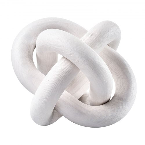 VEVOR Wood Chain Link Decor, 3 Link, Hand Carved Wooden Knot Decor, Coffee Table Decoration Modern Shelf Accents, Decorative Objects for Home Living R