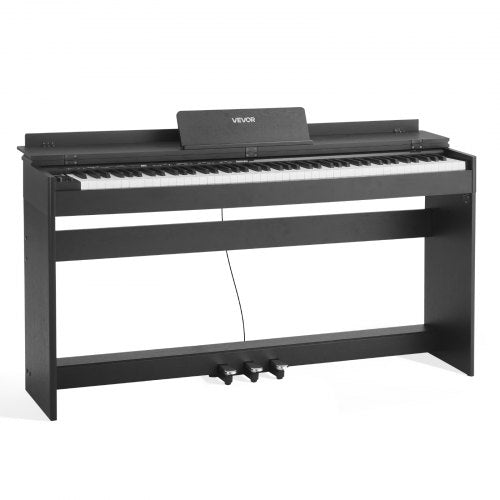 VEVOR Weighted Digital Piano, 88 Keys Fully Weighted, Electric Piano Keyboard with Furniture Stand, Power Adapter, Triple Pedal, 680 Tones, Support Wi