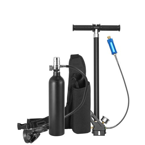 VEVOR Scuba Tank, 1L Portable Diving Tank, Diving Oxygen Cylinder Support 15-20 Minutes Underwater Breathing, 98.43 ft Diving Depth, Refillable Snorke