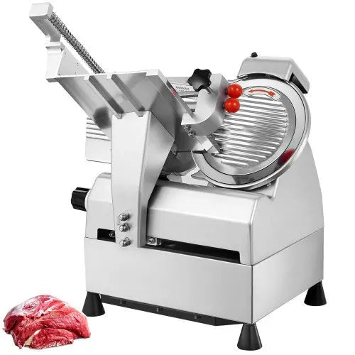 VEVOR Meat Slicer, 540W Electric Deli Slicer with Two 10" Stainless Steel Removable Blade, 0-15mm Adjustable Thickness for Home Use,  Child Lock Prote Matron Inn