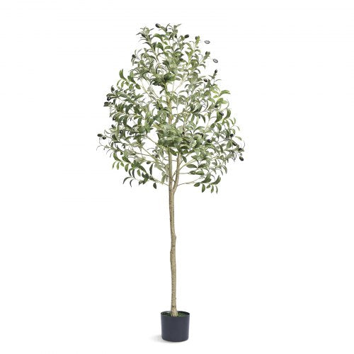 VEVOR Artificial Olive Tree, 1.5 m Tall Faux Plant, Secure PE Material & Anti-Tip Tilt Protection Low-Maintenance Plant, Lifelike Green Fake Potted Tr