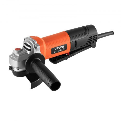 VEVOR Angle Grinder, 4-1-2" Electric Grinder Power Tool, 8Amps 12000RPM High-Speed Corded Angle Grinders with 230° Adjustable Dust Guard for Metal Gri