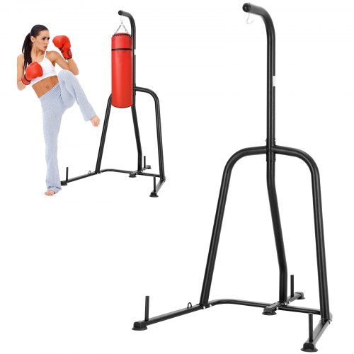 VEVOR Punching Bag Stand, Steel Heavy Duty Workout Equipment, Boxing Punching Bag Stand, Holds Up to 400 lbs, Freestanding Sandbag Rack with Weighted 