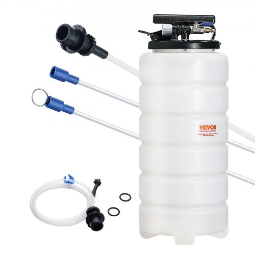VEVOR Fluid Extractor, 4 Gallons (15 Liters), Pneumatic-Manual Oil Changer Vacuum Fluid Extractor with Dipstick and Suction Hose, Oil Extractor Change