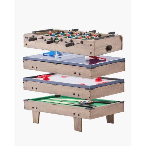 VEVOR 4-in-1 Combo Game Table Set, 32" Air Hockey Table, Multi Combination Table with Pool Billiard, Hockey, Foosball, Ping Pong, Pushers & Pucks, Spo