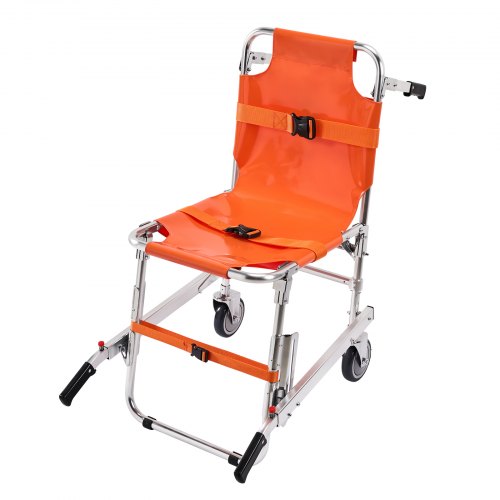 VEVOR EMS Stair Chair, 350 lbs Load Capacity, Foldable Aluminum Emergency Stair Climbing Wheelchair with 2 Wheels, Portable Stair Lift Chair Ambulance