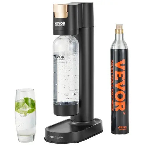 VEVOR Sparkling Water Maker, Soda Maker Machine for Home Carbonating, Seltzer Water Starter Kit with BPA-free 1L PET Bottle, CO2 Cylinder, Compatible Matron Inn