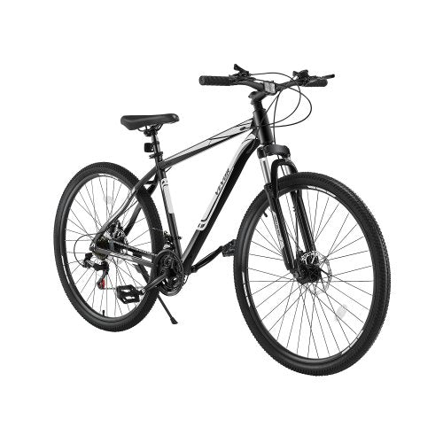 VEVOR Mountain Bike, 29 inch MTB Bicycle with Front Suspension, 21 Speeds SHIMANO Twist Shifting, Comfort Saddle, Dual Disc Brakes, Aluminum Alloy Fra