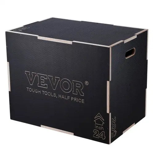 VEVOR 3 in 1 Plyometric Jump Box, 30/24/20 Inch Wooden Plyo Box, Platform & Jumping Agility Box, Anti-Slip Fitness Exercise Step Up Box for Home Gym T Matron Inn