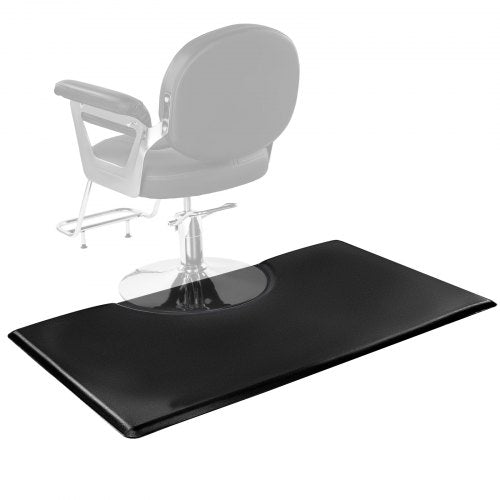 VEVOR Salon Mat for Hair Stylist, 3 x 5 FT Rectangle Salon Chair Mat Anti Fatigue, 7-8" Thickened PVC + PU Barber Shop Floor Mat with Round Cut Out, A