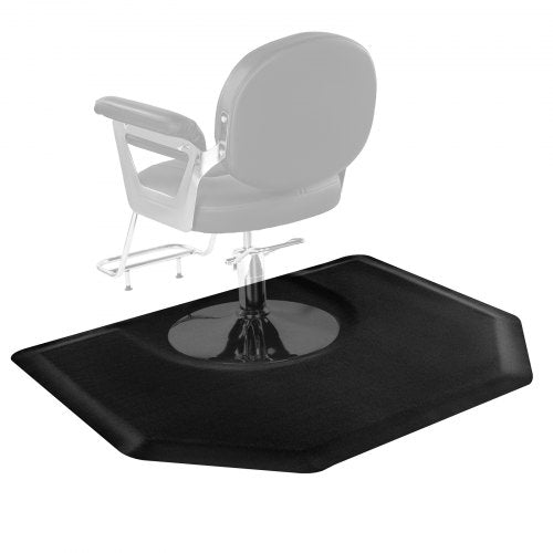 VEVOR Salon Mat for Hair Stylist, 4 x 5 FT Hexagon Salon Chair Mat Anti Fatigue, 1-2-inch Thickened Barber Shop Floor Mat with Round Cut Out, Easy-to-