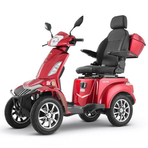 VEVOR Heavy Duty 4-Wheel Mobility Scooters for Seniors & Adults, 500lbs Capacity, 21.5 Miles 3-Speed Long Range, 1000W All Terrain Electric Recreation