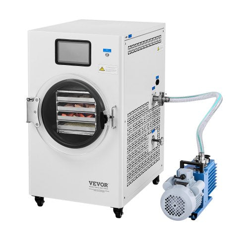 VEVOR Vacuum Freeze Dryer Machine, 8.8-13.2 LBS-Batch Food Freeze Drying Machine with 4-Layer Trays, Vacuum Pump, Adjustable Timer and Temperature Con