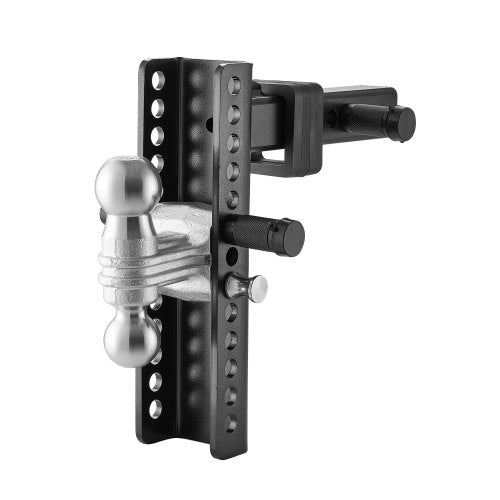 VEVOR Adjustable Trailer Hitch, 10-Inch Drop Hitch Ball Mount, Fit 2" Receiver, Heavy Duty Trailer Tow Hitch with 2" & 2-5-16"Balls, 21500 lbs GTW, Re