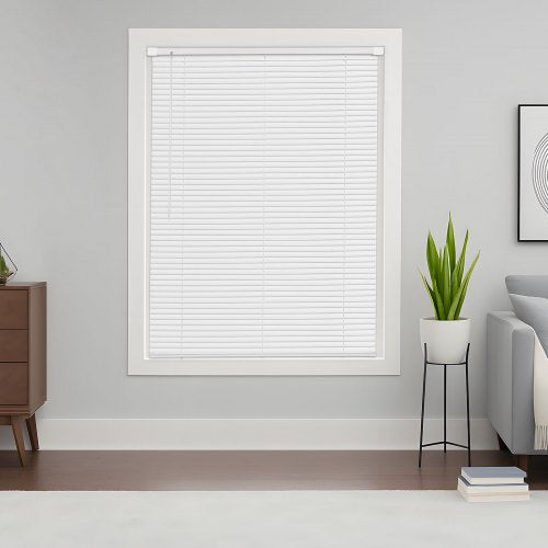 VEVOR Mini Blinds, 43.3" W x 48" H, 1" Slat Size, Cordless Horizontal Light Filtering No-Drill Mini Blind for Indoor Windows, Easy to Clean and Adjust