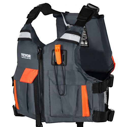 VEVOR Life Vest for Watersports (PFD), Life Jacket with Waterproof Nylon & 80N Buoyancy, Life Vest-Jacket for Any Water Activity-Fishing, Kayaking, Su