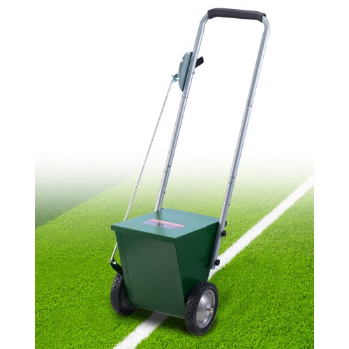 VEVOR Dry Line Marker, 2-Wheel, 50 or 100 mm Lines, Field Dry Line Chalker, Adjustable Line Marker with Rubber Adjustment Handle, 11.3kg Large Powder