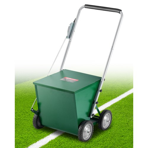 VEVOR Dry Line Marker, 4-Wheel, 50 or 100 mm Lines, Field Dry Line Chalker, Adjustable Line Marker with Rubber Adjustment Handle, 29.5kg Large Powder