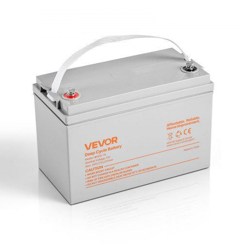 VEVOR 12V 75Ah Deep Cycle Battery, Sealed AGM Technology, Rechargeable Lead Acid AGM Battery, Backup Replacement for Scooters, Electric Mobility Wheel