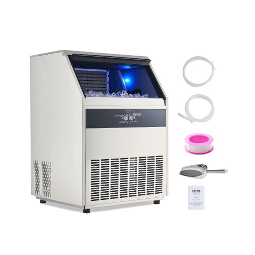 VEVOR Commercial Ice Maker Machine, 440lbs-24H Ice Maker Machine with 130lbs Storage Capacity, 160 Ice Cubes in 15 Minutes, LED Digital Display Freest