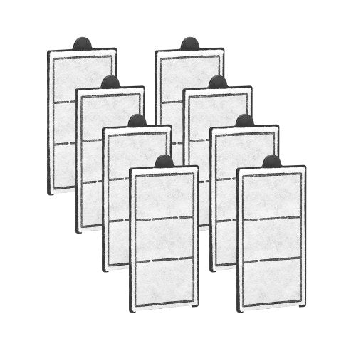 VEVOR Aquarium Filter Cotton, 8 PCS Fish Tank Replacement Filter Cartridges for 2.5-3.5 Gal, Fishbowl Accessories with Multi-Layer Filtration Easy Ins