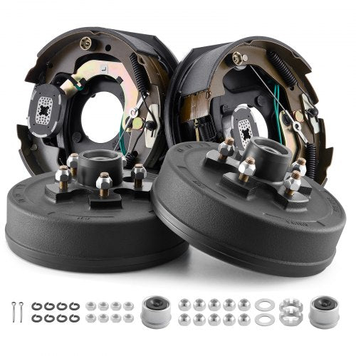 VEVOR Electric Trailer Brake Assembly, 10 x 2-1-4 Inch, 1 Pair Self-Adjusting Electric Brakes Kit for 3500 lbs Trailer Axle, Backing Plates for Brakin