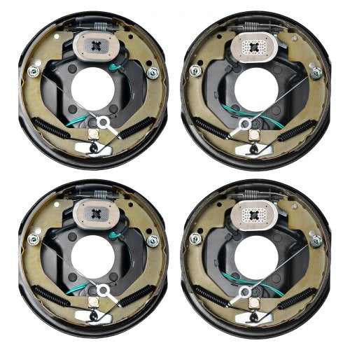 VEVOR Electric Trailer Brake Assembly, 10" x 2-1-4", 2 Pairs Self-Adjusting Electric Brakes Kit for 3500 lbs Axle, 4-Hole Mounting, Backing Plates for