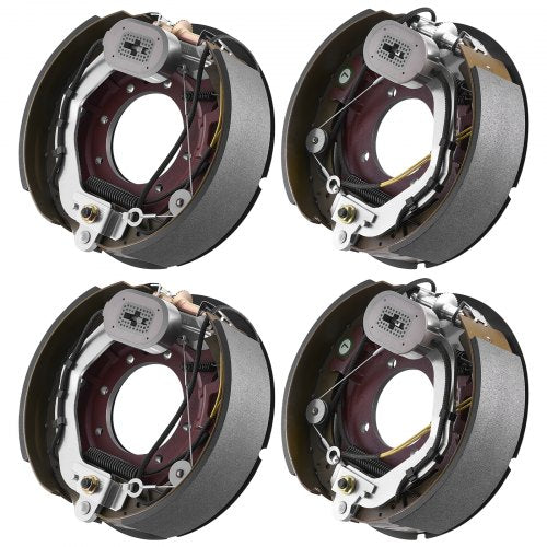 VEVOR Electric Trailer Brake Kit, 12.25 x 3.375 Inch, 2 Pairs Self-Adjusting Electric Brakes Kit for 10000 lbs Trailer Axle, Backing Plates for Brakin