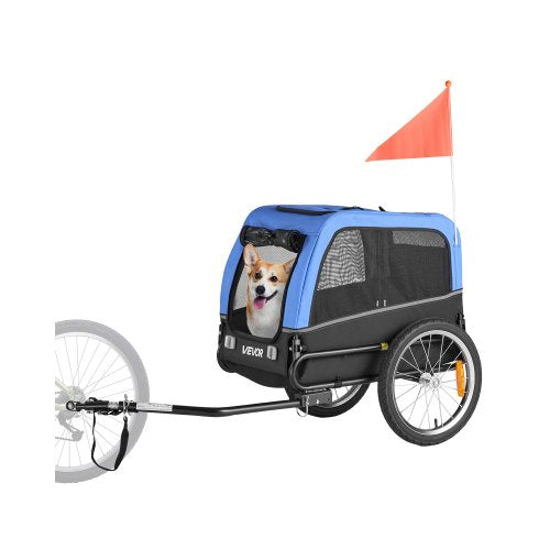 VEVOR Dog Bike Trailer, Supports up to 66 lbs, Pet Cart Bicycle Carrier for Small & Medium Dogs, Easy Folding Frame with Quick Release Wheel, Universa