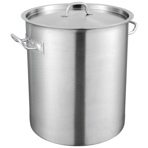 VEVOR Stainless Steel Stockpot, 42 Quart Large Cooking Pots, Multipurpose Cookware Sauce Pot with Lid & Handle, Heavy Duty Commercial Grade Stock Pot,