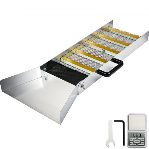 VEVOR Aluminum Alloy Sluice Box, Compact 30\" Long Sluice Boxes for Gold, Lightweight Gold Sluice Equipment, Portable Sluice Boxes w-Miner\'s Moss, Ri