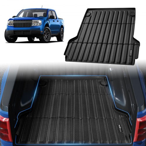 VEVOR Truck Bed Mat, Compatible with 2022-2024 Ford Maverick, TPE Truck Bed Liner Mat Fits for 5 FT Bed, Thick and Heavy-Duty Bed Mat Car Accessories